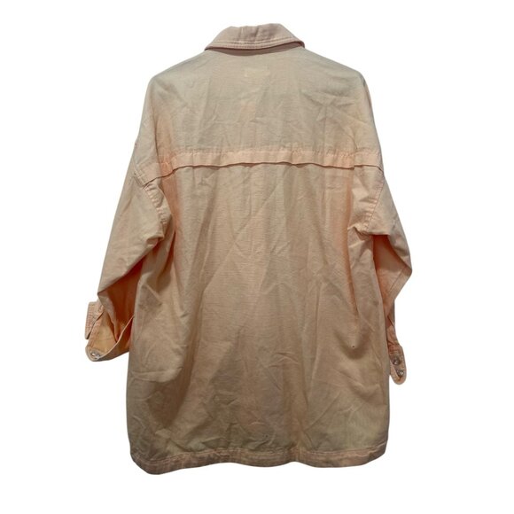 Anthropologie Maeve Lace Shirt Jacket Women Small Orange Shacket Cottage Western - Picture 4 of 16